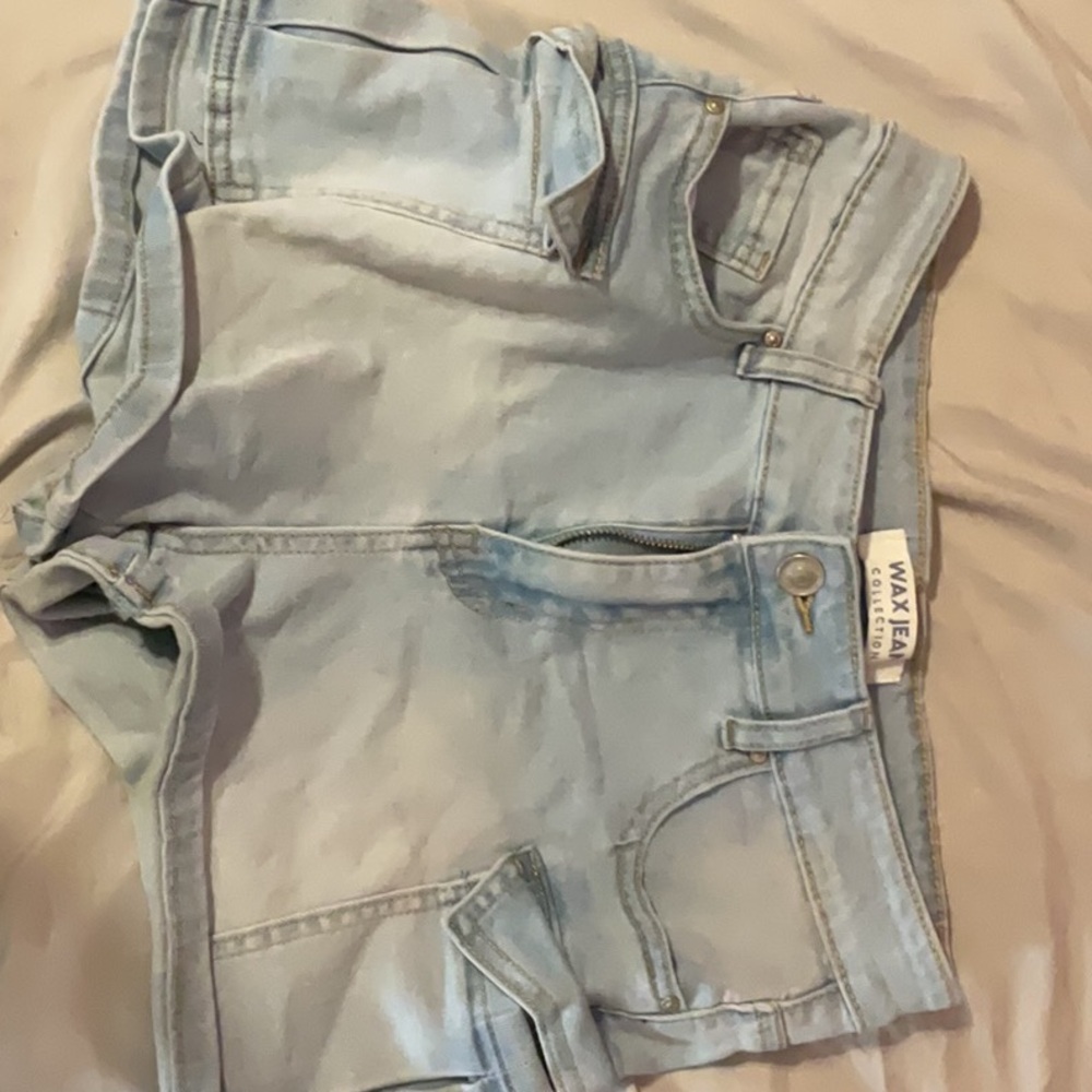 Wax Jean Light Wash Denim Shorts